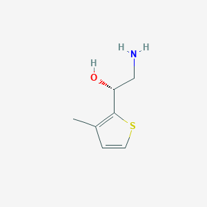 molecular formula C7H11NOS B15243722 (1R)-2-amino-1-(3-methylthiophen-2-yl)ethan-1-ol 