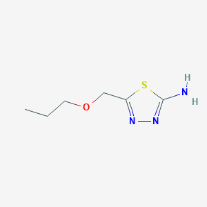 B1524373 5-(Propoxymethyl)-1,3,4-thiadiazol-2-amine CAS No. 1255147-52-4