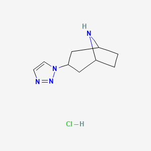 molecular formula C9H15ClN4 B15243764 3-(Triazol-1-yl)-8-azabicyclo[3.2.1]octane;hydrochloride 