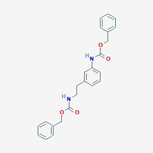 molecular formula C24H24N2O4 B15243865 Benzyl N-[3-(2-[[(benzyloxy)carbonyl]amino]ethyl)phenyl]carbamate 