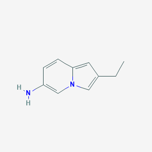 molecular formula C10H12N2 B15243917 2-Ethylindolizin-6-amine 