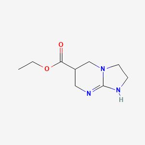 molecular formula C9H15N3O2 B15243952 Ethyl 2H,3H,5H,6H,7H,8H-imidazo[1,2-a]pyrimidine-6-carboxylate 