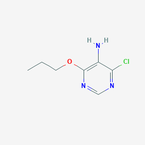 molecular formula C7H10ClN3O B15243974 4-Chloro-6-propoxypyrimidin-5-amine 