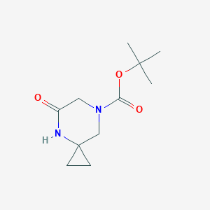molecular formula C11H18N2O3 B1524406 Tert-butyl 5-oxo-4,7-diazaspiro[2.5]octane-7-carboxylate CAS No. 1199794-51-8