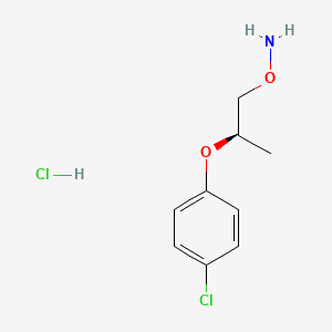 molecular formula C9H13Cl2NO2 B15244085 O-[(2R)-2-(4-chlorophenoxy)propyl]hydroxylamine;hydrochloride 