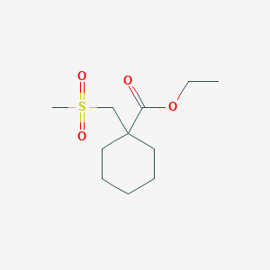 molecular formula C11H20O4S B15244118 Ethyl 1-((methylsulfonyl)methyl)cyclohexanecarboxylate 