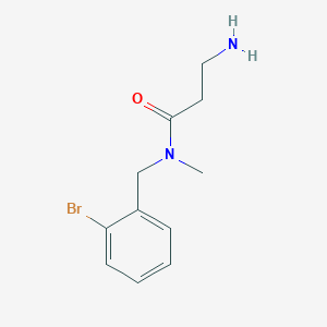 molecular formula C11H15BrN2O B1524413 3-amino-N-[(2-bromophenyl)methyl]-N-methylpropanamide CAS No. 1183588-80-8