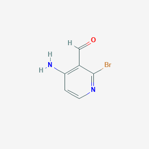 molecular formula C6H5BrN2O B15244143 4-Amino-2-bromonicotinaldehyde 