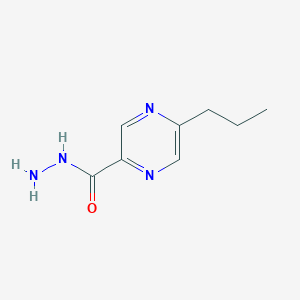 molecular formula C8H12N4O B15244148 5-Propylpyrazine-2-carbohydrazide CAS No. 111035-37-1