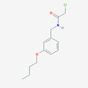 molecular formula C13H18ClNO2 B1524415 N-[(3-butoxyphenyl)methyl]-2-chloroacetamide CAS No. 1225836-58-7