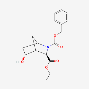 molecular formula C17H21NO5 B15244200 Racemic-(1S,3S,4S,5R)-2-Benzyl3-Ethyl5-Hydroxy-2-Azabicyclo[2.2.1]Heptane-2,3-Dicarboxylate 