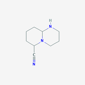molecular formula C9H15N3 B15244206 Octahydro-2H-pyrido[1,2-a]pyrimidine-6-carbonitrile CAS No. 113641-62-6