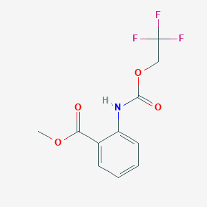 molecular formula C11H10F3NO4 B1524423 Methyl 2-{[(2,2,2-trifluoroethoxy)carbonyl]amino}benzoate CAS No. 1311314-02-9