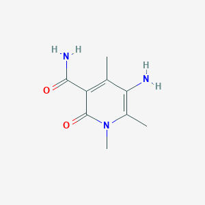 molecular formula C9H13N3O2 B1524432 5-Amino-1,4,6-trimethyl-2-oxo-1,2-dihydro-3-pyridinecarboxamide CAS No. 1268334-81-1