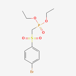 molecular formula C11H16BrO5PS B15244341 Diethyl [(4-bromobenzene-1-sulfonyl)methyl]phosphonate CAS No. 27691-37-8