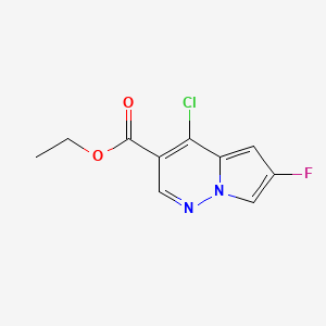 molecular formula C10H8ClFN2O2 B15244405 Ethyl 4-chloro-6-fluoropyrrolo[1,2-B]pyridazine-3-carboxylate 