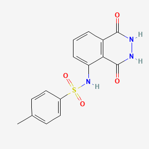 molecular formula C15H13N3O4S B15244407 N-(1,4-Dioxo-1,2,3,4-tetrahydrophthalazin-5-yl)-4-methylbenzenesulfonamide 