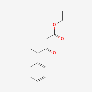 molecular formula C14H18O3 B15244449 Ethyl 3-oxo-4-phenylhexanoate 