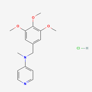 molecular formula C16H21ClN2O3 B15244459 N-Methyl-N-(3,4,5-trimethoxybenzyl)pyridin-4-amine hydrochloride 