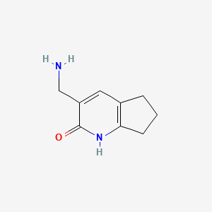 molecular formula C9H12N2O B1524447 3-(aminomethyl)-1H,2H,5H,6H,7H-cyclopenta[b]pyridin-2-one CAS No. 933698-80-7