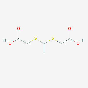 molecular formula C6H10O4S2 B15244535 Acetic acid, 2,2'-[ethylidenebis(thio)]bis- CAS No. 15810-18-1