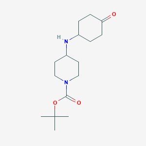 molecular formula C16H28N2O3 B15244558 tert-Butyl 4-((4-oxocyclohexyl)amino)piperidine-1-carboxylate 