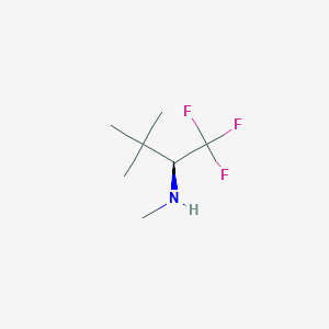 molecular formula C7H14F3N B15244562 (S)-N-Methyl-2,2-dimethyl-1-trifluoromethyl-propylamine 