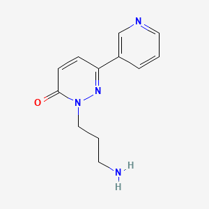 molecular formula C12H14N4O B1524461 2-(3-aminopropyl)-6-pyridin-3-ylpyridazin-3(2H)-one CAS No. 1283109-59-0