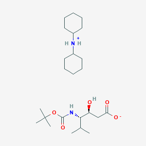 molecular formula C24H46N2O5 B15244641 Boc-(3S,4S)-4-amino-3-hydroxy-5-methylhexanoicaciddicyclohexylammoniumsalt 