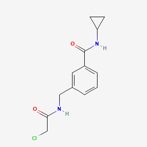 molecular formula C13H15ClN2O2 B1524466 3-[(2-chloroacetamido)methyl]-N-cyclopropylbenzamide CAS No. 1311317-71-1
