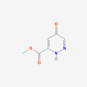 molecular formula C6H6N2O3 B15244668 Methyl5-hydroxypyridazine-3-carboxylate 