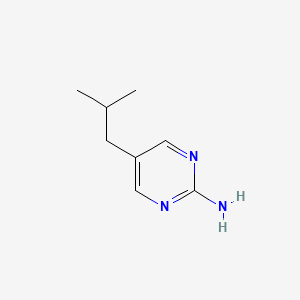 molecular formula C8H13N3 B15244730 5-Isobutylpyrimidin-2-amine 
