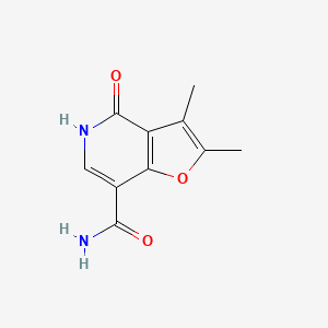 molecular formula C10H10N2O3 B15244783 2,3-Dimethyl-4-oxo-4,5-dihydrofuro[3,2-c]pyridine-7-carboxamide 