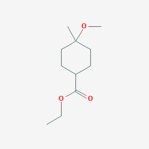 molecular formula C11H20O3 B15244790 Ethyl 4-methoxy-4-methylcyclohexanecarboxylate 