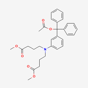 molecular formula C31H35NO6 B15244875 Dimethyl 4,4'-((3-(acetoxydiphenylmethyl)phenyl)azanediyl)dibutanoate 