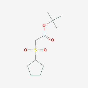 molecular formula C11H20O4S B15244884 Tert-butyl 2-(cyclopentylsulfonyl)acetate 