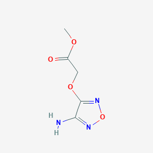 molecular formula C5H7N3O4 B15244901 Methyl 2-((4-amino-1,2,5-oxadiazol-3-yl)oxy)acetate 