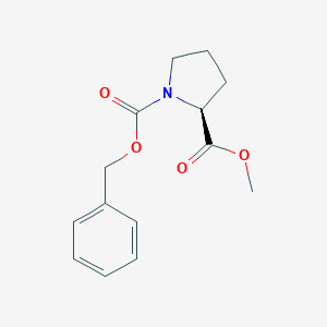 molecular formula C14H17NO4 B152450 (S)-1-Benzyl 2-methyl pyrrolidine-1,2-dicarboxylate CAS No. 5211-23-4