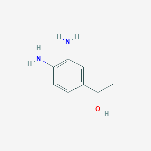 molecular formula C8H12N2O B15245058 1-(3,4-Diaminophenyl)ethanol 