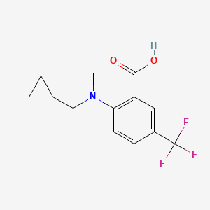 molecular formula C13H14F3NO2 B1524507 2-[(Cyclopropylmethyl)(methyl)amino]-5-(trifluoromethyl)benzoic acid CAS No. 1334146-24-5