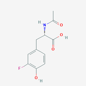 molecular formula C11H12FNO4 B15245076 N-Acetyl-m-fluoro-L-tyrosine 
