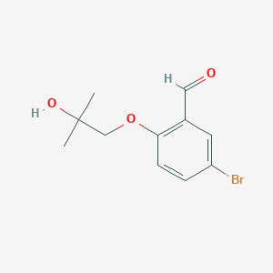 molecular formula C11H13BrO3 B1524508 5-溴-2-(2-羟基-2-甲基丙氧基)苯甲醛 CAS No. 1184355-81-4