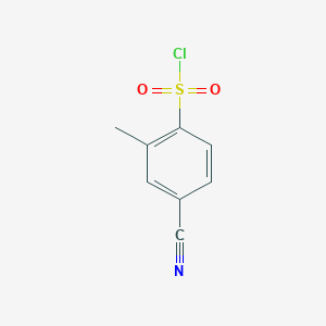 molecular formula C8H6ClNO2S B1524510 4-Cyano-2-methylbenzenesulfonyl chloride CAS No. 1251110-16-3