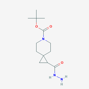 molecular formula C13H23N3O3 B1524511 Tert-butyl 1-(hydrazinecarbonyl)-6-azaspiro[2.5]octane-6-carboxylate CAS No. 1334146-72-3
