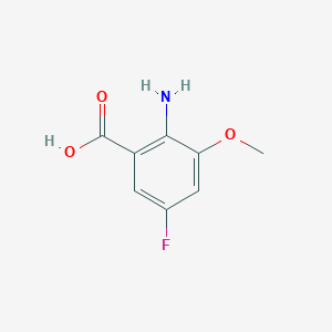 molecular formula C8H8FNO3 B1524513 2-Amino-5-fluoro-3-methoxy-benzoic acid CAS No. 1250810-28-6
