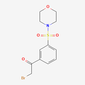molecular formula C12H14BrNO4S B1524515 2-Bromo-1-[3-(morpholine-4-sulfonyl)phenyl]ethan-1-one CAS No. 1334149-55-1