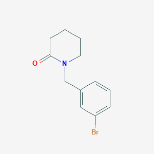molecular formula C12H14BrNO B1524516 1-[(3-Bromophenyl)methyl]piperidin-2-one CAS No. 1249026-72-9