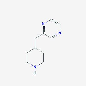 molecular formula C10H15N3 B15245161 2-(Piperidin-4-ylmethyl)pyrazine 