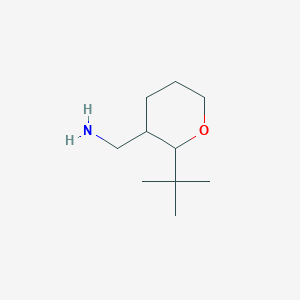 B1524517 (2-Tert-butyloxan-3-yl)methanamine CAS No. 1315365-89-9