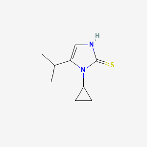 molecular formula C9H14N2S B1524518 1-cyclopropyl-5-(propan-2-yl)-1H-imidazole-2-thiol CAS No. 1334149-39-1